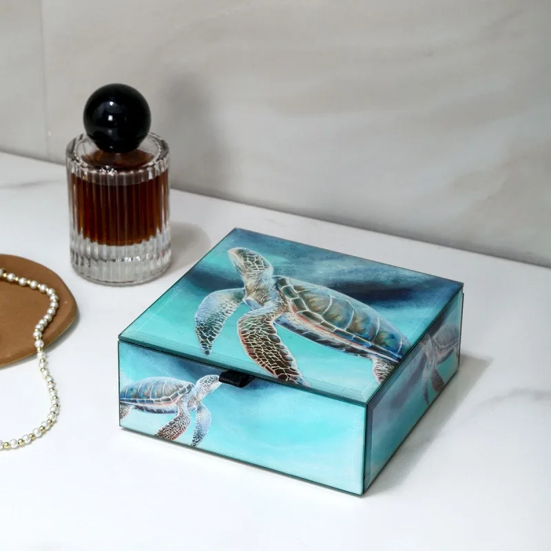 Popular Glass Mirror Jewelry Box Light Luxury Necklace Ring Storage Case Gift Present Container
Popular Glass Mirror Jewelry Box Light Luxury Necklace Ring Storage Case Gift Present Container