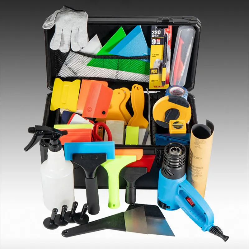 Набор инструментов для установки защитной пленки PPF и виниловой пленки: скребок, резиновый шпатель для окон, инструменты для установки виниловой пленки на автомобили
Набор инструментов для установки защитной пленки PPF и виниловой пленки: скребок, резиновый шпатель для окон, инструменты для установки виниловой пленки на автомобили