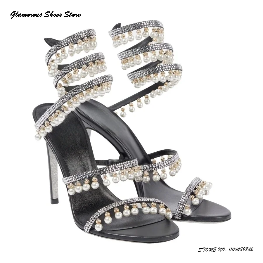 Современные сандалии с жемчужными украшениями, лето 2025, женские вечерние свадебные туфли, элегантные туфли на высоком каблуке-шпильке с круглым открытым носком
Современные сандалии с жемчужными украшениями, лето 2025, женские вечерние свадебные туфли, элегантные туфли на высоком каблуке-шпильке с круглым открытым носком