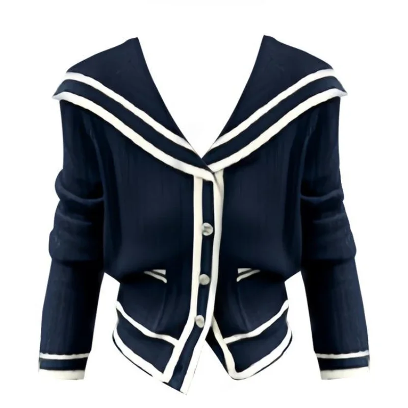 Large American Top Spicy Girl College Contrasting Color Collar Long Sleeved Knitted Shirt Women's Autumn Preppy Anti-aging Top
Large American Top Spicy Girl College Contrasting Color Collar Long Sleeved Knitted Shirt Women's Autumn Preppy Anti-aging Top