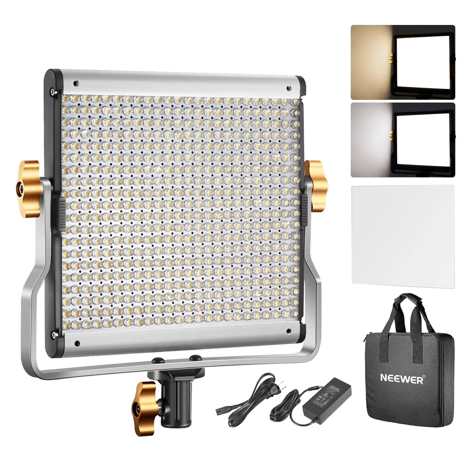 NEEWER NL480 LED Panel Light Video Photography Lighting Kit 3200-5600K CRI 96+ Dimmable Bi-Color LED with U Bracket Video Light
NEEWER NL480 LED Panel Light Video Photography Lighting Kit 3200-5600K CRI 96+ Dimmable Bi-Color LED with U Bracket Video Light