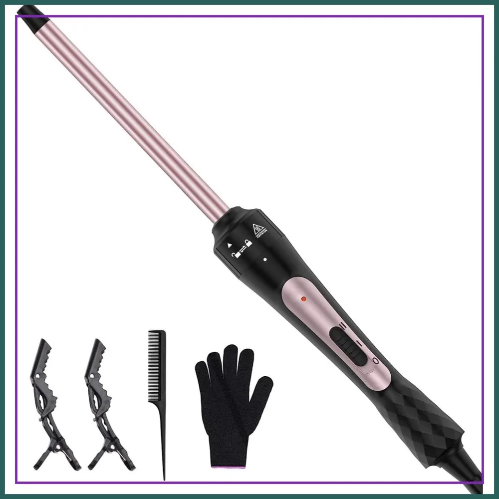 3/8 Inch Ceramic Curling Iron for All Hair Types, Instant Heat with 2 Temperatures, Travel-Friendly Gift
3/8 Inch Ceramic Curling Iron for All Hair Types, Instant Heat with 2 Temperatures, Travel-Friendly Gift
