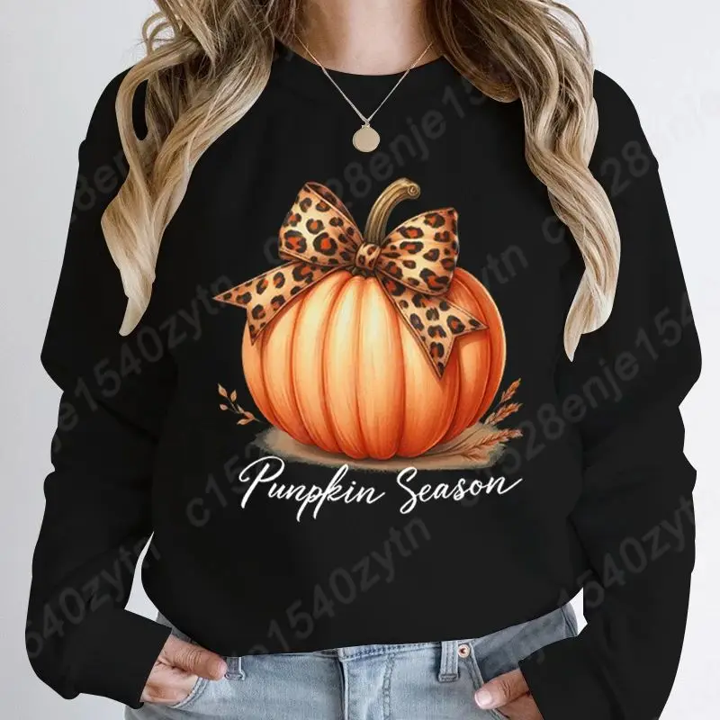 Fall Leopard Bow Pumpkin Season Print Round Neck Sweatshirts Ladies Funny Casual Loose Long Sleeve Hoodless Pullovers Women Tops
Fall Leopard Bow Pumpkin Season Print Round Neck Sweatshirts Ladies Funny Casual Loose Long Sleeve Hoodless Pullovers Women Tops