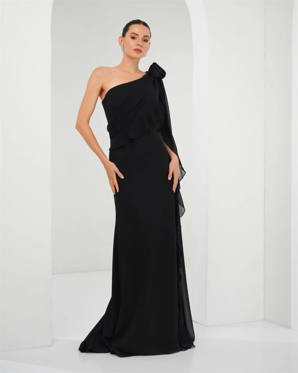 Customized Customized Temperament Black Jersey Evening Dress One Shoulder Sleeveless Special Occasion Gowns High Quality Party D
Customized Customized Temperament Black Jersey Evening Dress One Shoulder Sleeveless Special Occasion Gowns High Quality Party D