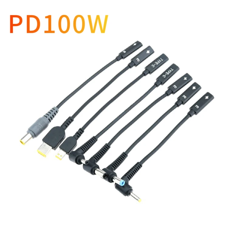 100W Universal Laptop Power Adapter Connector Fast Charging Cable Cord USB Type C Female to Notebook Charger Plug Jack Converter
100W Universal Laptop Power Adapter Connector Fast Charging Cable Cord USB Type C Female to Notebook Charger Plug Jack Converter