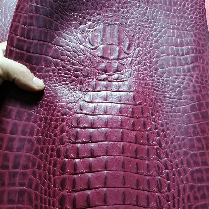 1.3mm Wine-Red Alligator Pattern Cowhide.Top-Grain Leather. Real Leather Fabric. DIY For Bags By Hand. Cropping The Entire Sheet
1.3mm Wine-Red Alligator Pattern Cowhide.Top-Grain Leather. Real Leather Fabric. DIY For Bags By Hand. Cropping The Entire Sheet