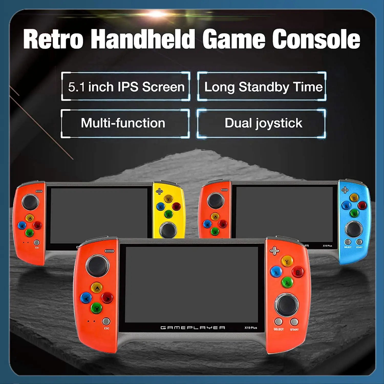 Y22A-Retro Handheld Game Console 5.1 Inch Dual Rocker Portable Arcade E-Book Music Tv Video Game Player Gifts
Y22A-Retro Handheld Game Console 5.1 Inch Dual Rocker Portable Arcade E-Book Music Tv Video Game Player Gifts