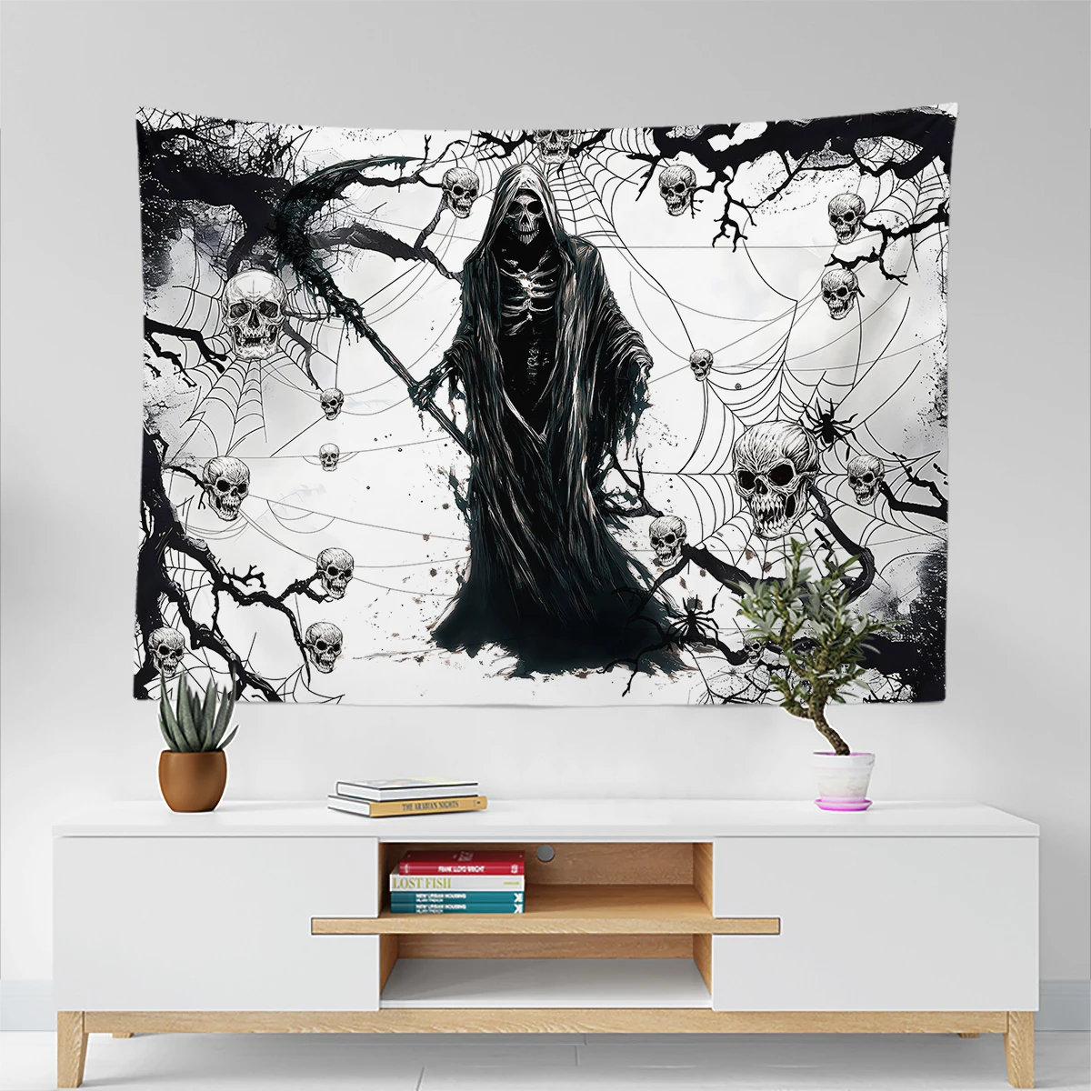 Цельный декоративный гобелен с рисунком молотка и смерти, напечатанный он, используемый для общежитий, гостиных и собраний.
Цельный декоративный гобелен с рисунком молотка и смерти, напечатанный он, используемый для общежитий, гостиных и собраний.