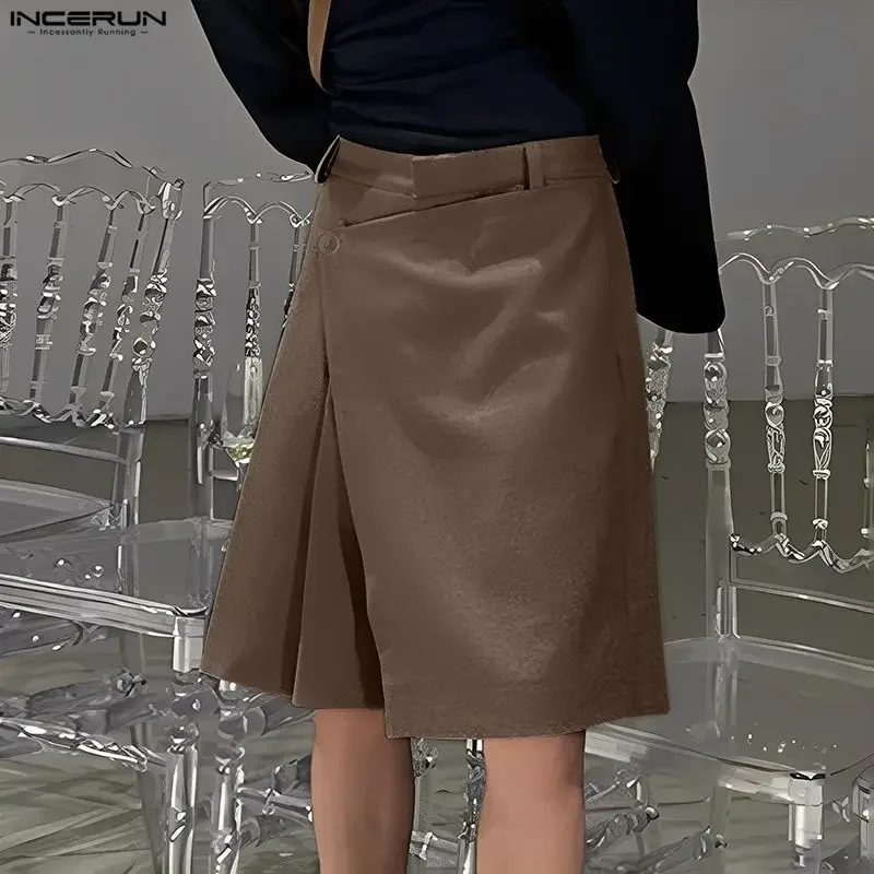 INCERUN Men Irregular Shorts Solid Color Joggers Loose Casual Wide Leg Shorts Men Streetwear 2026 Summer Fashion Men Bottoms
INCERUN Men Irregular Shorts Solid Color Joggers Loose Casual Wide Leg Shorts Men Streetwear 2026 Summer Fashion Men Bottoms