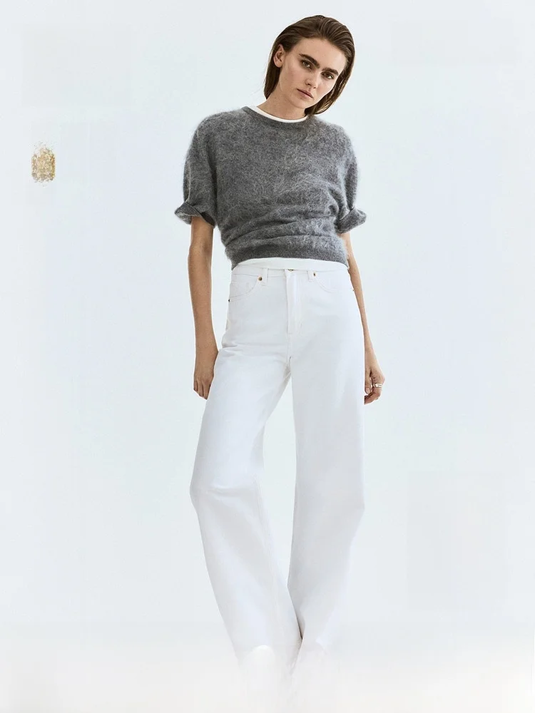 H&M Women's Wide Leg Straight Cut Vintage Trendy Commute High Waist Loose Long Jeans Cotton 100% Comfortable Casual Trousers
H&M Women's Wide Leg Straight Cut Vintage Trendy Commute High Waist Loose Long Jeans Cotton 100% Comfortable Casual Trousers