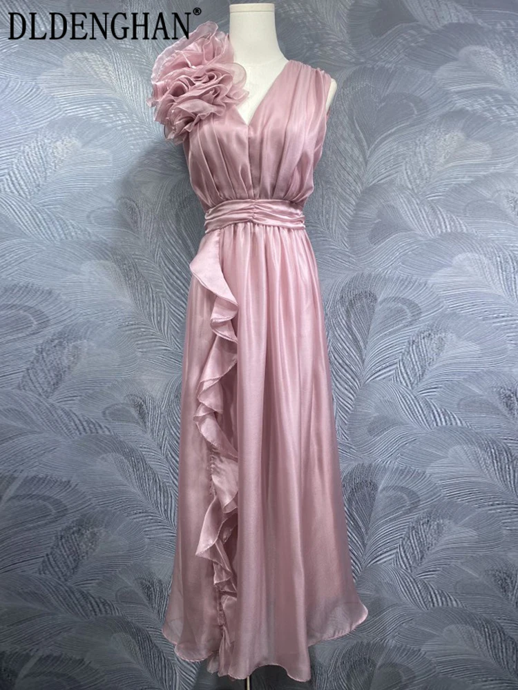 DLDENGHAN Appliques Solid Color Long Dress For Women V-Neck Sleeveless Ruffles Elegant Party Vest Dresses Fashion Summer Female 
DLDENGHAN Appliques Solid Color Long Dress For Women V-Neck Sleeveless Ruffles Elegant Party Vest Dresses Fashion Summer Female