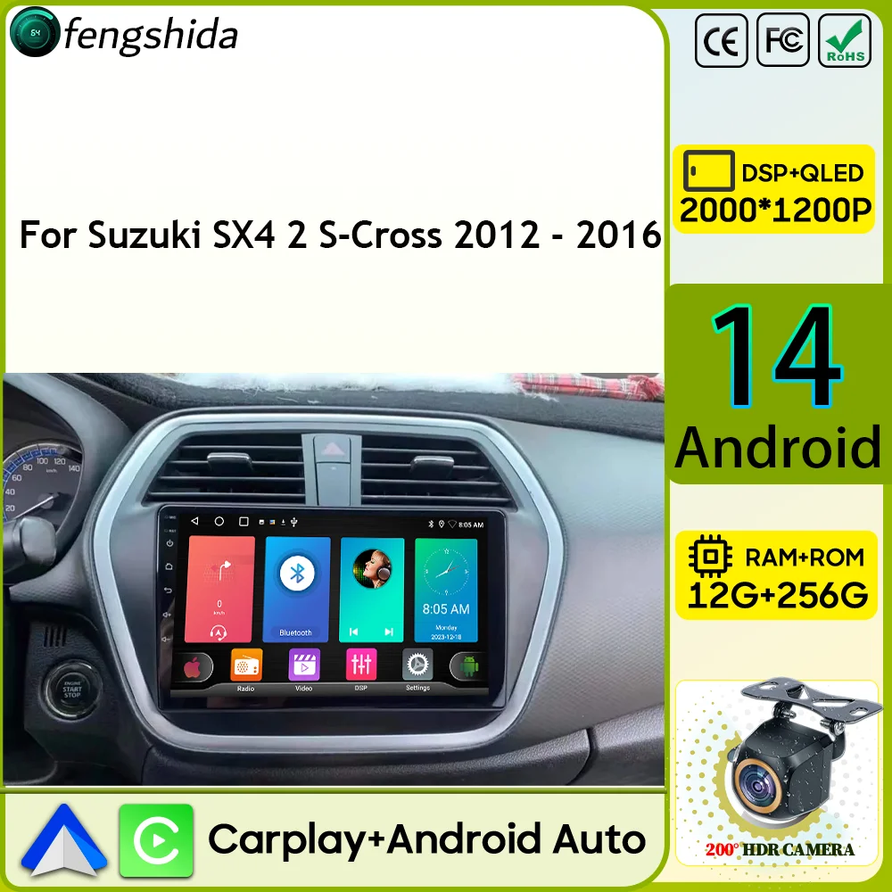 Car Radio Carplay For Suzuki SX4 2 S-Cross 2012-2016 Navigation GPS Android Auto Stereo Multimedia Player 5G Wifi Video No 2din
Car Radio Carplay For Suzuki SX4 2 S-Cross 2012-2016 Navigation GPS Android Auto Stereo Multimedia Player 5G Wifi Video No 2din