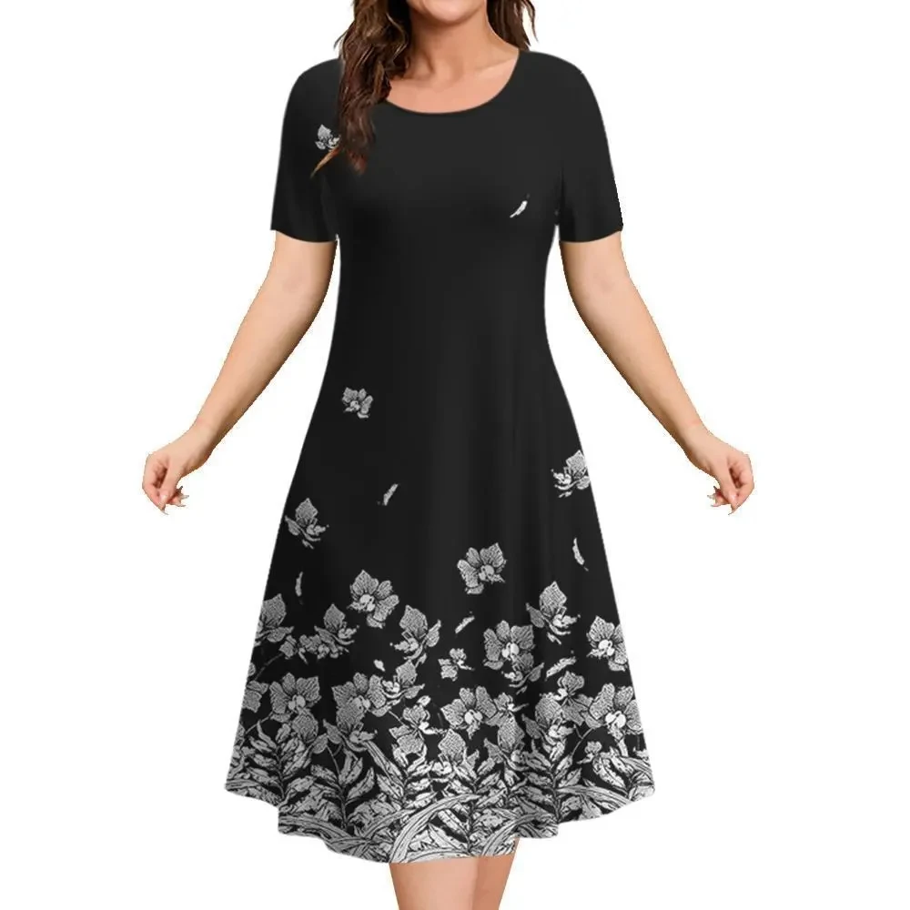 Women'S Dress Flower Printed Short Sleeved Top Summer Fashionable Short Skirt Y2k Loose Fitting Dress Women'S Casual Skirt
Women'S Dress Flower Printed Short Sleeved Top Summer Fashionable Short Skirt Y2k Loose Fitting Dress Women'S Casual Skirt