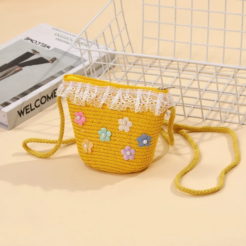 Fashion Flower Lace Kids Straw Crossbody Bag Zipper Portable Flower Woven Coin Purse Children's Shoulder Bag
Fashion Flower Lace Kids Straw Crossbody Bag Zipper Portable Flower Woven Coin Purse Children's Shoulder Bag