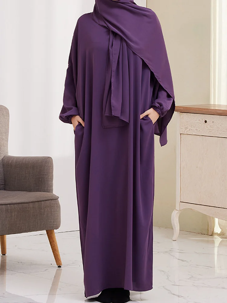 Islamic Clothing One Piece Prayer Dress Dubai Turkish Modest Outfits Muslim Woman Hooded Abaya Ramadan Eid
Islamic Clothing One Piece Prayer Dress Dubai Turkish Modest Outfits Muslim Woman Hooded Abaya Ramadan Eid