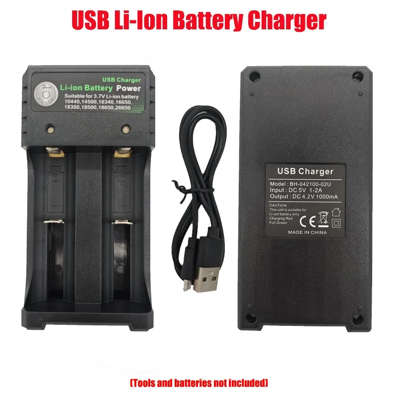 With LED Indicator Full Turn Light USB Li-Ion Battery Charger 2 Slot Charges 3.7V 18650 Rechargeable Li-Ion Batteries Charging
With LED Indicator Full Turn Light USB Li-Ion Battery Charger 2 Slot Charges 3.7V 18650 Rechargeable Li-Ion Batteries Charging