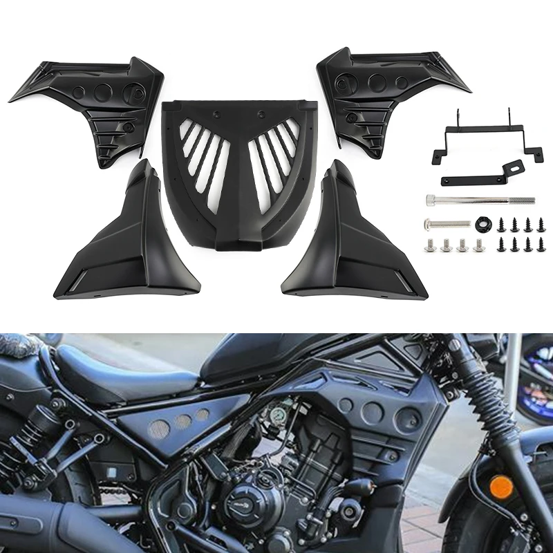 Black Engine Frame Side Panel Lower Fairing Belly Pan Kit For Honda Rebel CMX300 2017-Up Motorcycle Body Protector Cover
Black Engine Frame Side Panel Lower Fairing Belly Pan Kit For Honda Rebel CMX300 2017-Up Motorcycle Body Protector Cover