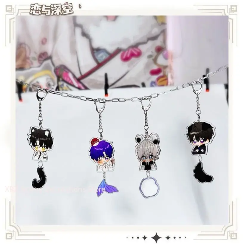 4 шт., акриловый автомобильный брелок для ключей в стиле аниме «Любовь и глубокое пространство», Zayne Sylus Rafayel, аксессуары, сумка, подвеска, брелок для рюкзака
4 шт., акриловый автомобильный брелок для ключей в стиле аниме «Любовь и глубокое пространство», Zayne Sylus Rafayel, аксессуары, сумка, подвеска, брелок для рюкзака