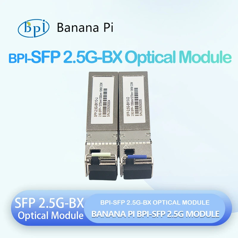 Banana Pi BPI-R3 Совместимый оптический трансивер SFP 2.5G-BX LC 10 км одномодовый для платы маршрутизации BPI-R3
Banana Pi BPI-R3 Совместимый оптический трансивер SFP 2.5G-BX LC 10 км одномодовый для платы маршрутизации BPI-R3