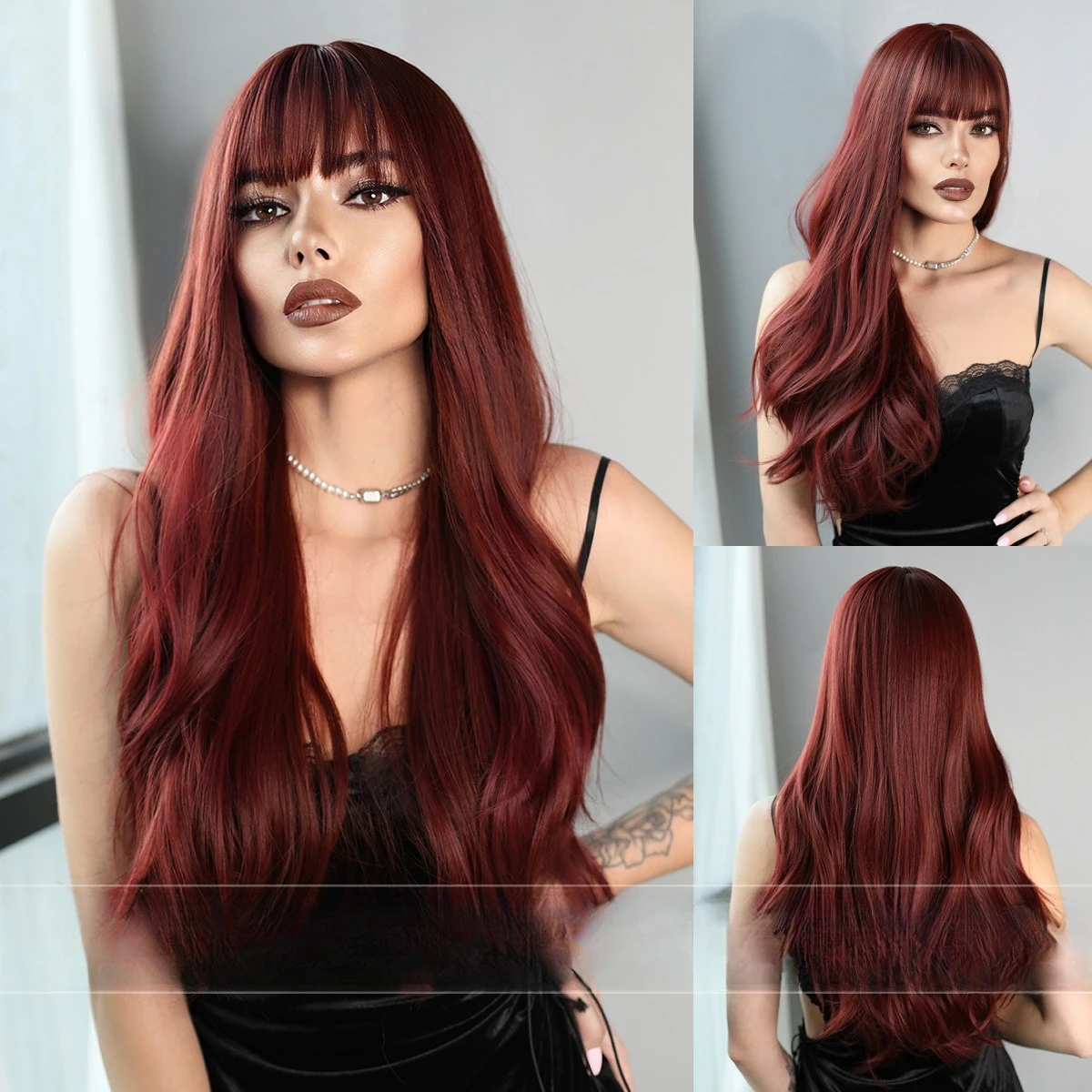 Burgundy Wigs European and American Wig Female Burgundy Long Curly Hair Big Wave Lolita Wig Raspberry Red
Burgundy Wigs European and American Wig Female Burgundy Long Curly Hair Big Wave Lolita Wig Raspberry Red