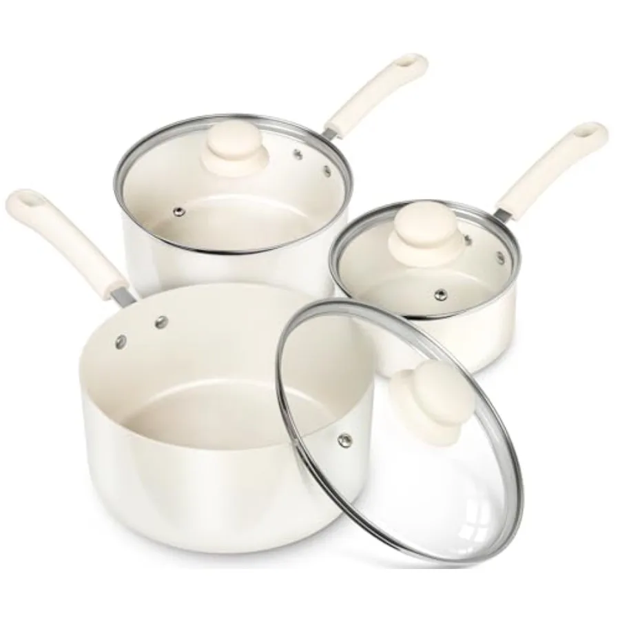 Nonstick Saucepan with Lid, Ceramic Sauce Pan Sets, Easy to Clean Sauce Pans, Multi-Purpose Cooking Pots, and and
Nonstick Saucepan with Lid, Ceramic Sauce Pan Sets, Easy to Clean Sauce Pans, Multi-Purpose Cooking Pots, and and