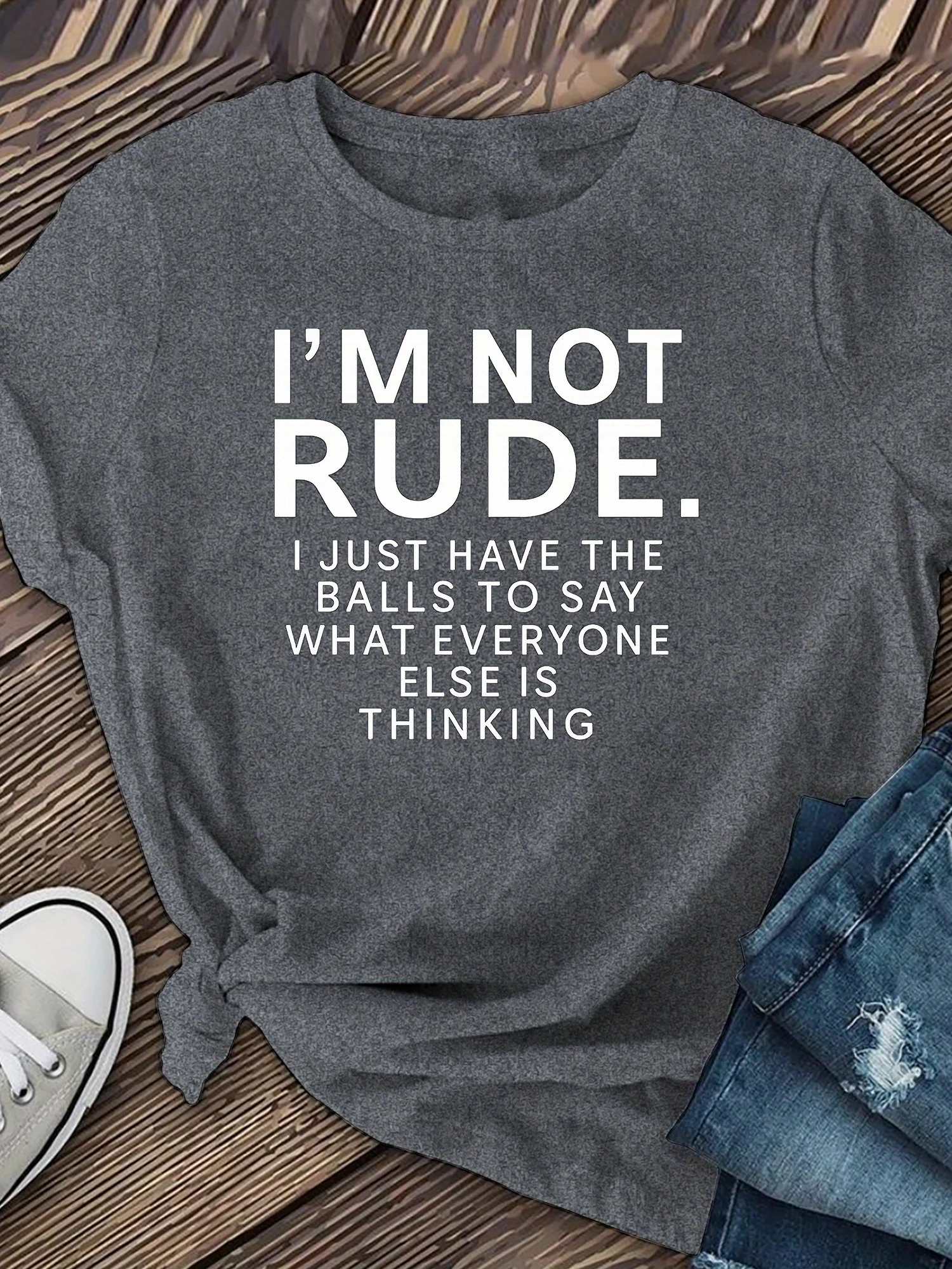 "I'm NOT RUDE" Bold Statement Tee -Women's Funny Saying T-Shirt for Everyday Casual Outfits - Machine Washable
"I'm NOT RUDE" Bold Statement Tee -Women's Funny Saying T-Shirt for Everyday Casual Outfits - Machine Washable