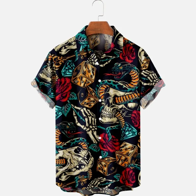 Men's Fashion Summer T-Shirts Hawaiian Skull 3d Print Cozy Casual One Button Shirts Short Sleeve Beach Oversized Shirts 15
Men's Fashion Summer T-Shirts Hawaiian Skull 3d Print Cozy Casual One Button Shirts Short Sleeve Beach Oversized Shirts 15