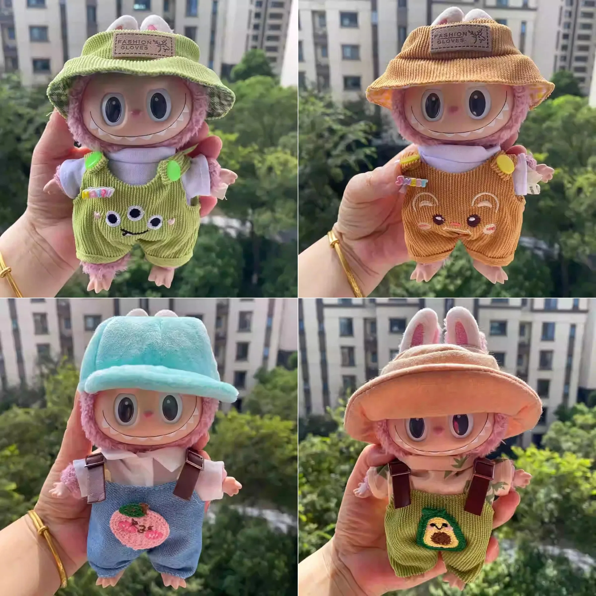 Labubu Doll Clothing 17cm Universal Suspender Pants & Hat Set Accessories Collection - For Labubu I/II Idol Dolls Sitting Party
Labubu Doll Clothing 17cm Universal Suspender Pants & Hat Set Accessories Collection - For Labubu I/II Idol Dolls Sitting Party