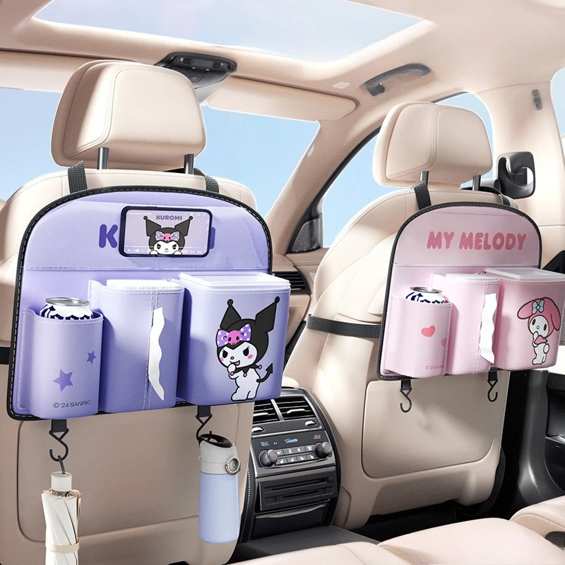 Kuromi Car Seat Back Organizer Cute My Melody Multi-Pocket Storage Bag with Hooks Cup Holder Backseat Storage for Kids & Travel
Kuromi Car Seat Back Organizer Cute My Melody Multi-Pocket Storage Bag with Hooks Cup Holder Backseat Storage for Kids & Travel
