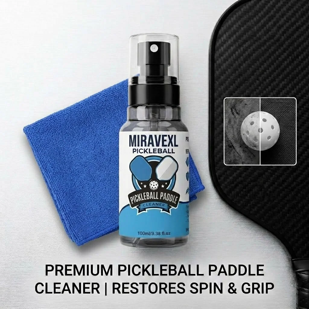 Pickleball Paddle Cleaner Spray with Cloth, Quick Dry Non-toxic Formula, Removes Sweat Dust Grime for All Pickleball Paddles
Pickleball Paddle Cleaner Spray with Cloth, Quick Dry Non-toxic Formula, Removes Sweat Dust Grime for All Pickleball Paddles