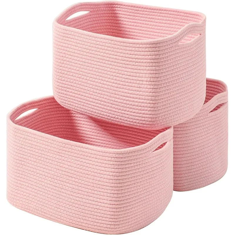 Great Discounts.Baskets for Organizing Shelves, Pink Basket for Nursery, Woven Cotton Rope Baskets for Storage, Towel Basket for
Great Discounts.Baskets for Organizing Shelves, Pink Basket for Nursery, Woven Cotton Rope Baskets for Storage, Towel Basket for
