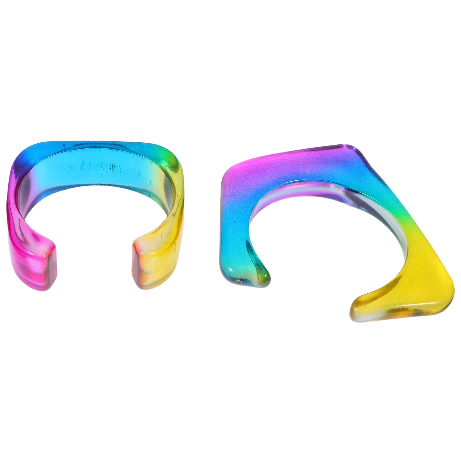 2pcs Irregular Gradient Acrylic Bracelets Colored Bands Bangle Women Birthday Retro Decorative Lightweight Comfortable Geometric
2pcs Irregular Gradient Acrylic Bracelets Colored Bands Bangle Women Birthday Retro Decorative Lightweight Comfortable Geometric