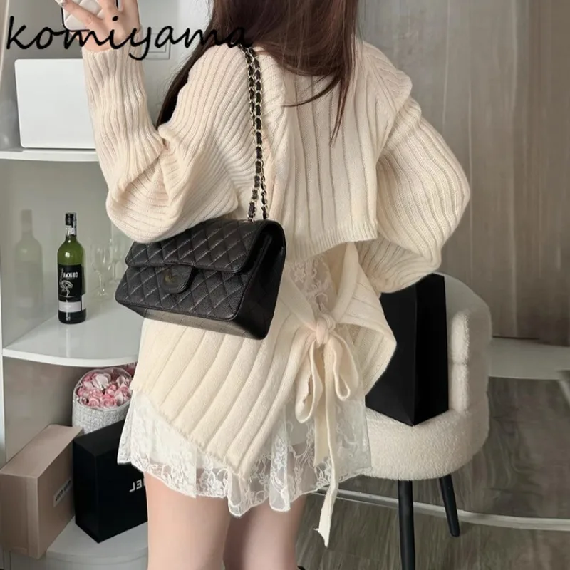 Back Hollow Out Sweater Woman 2025 Outerwears Lace-up Design Pullovers Long Sleeve Ropa Mujer Autumn Winter O-neck Clothes
Back Hollow Out Sweater Woman 2025 Outerwears Lace-up Design Pullovers Long Sleeve Ropa Mujer Autumn Winter O-neck Clothes