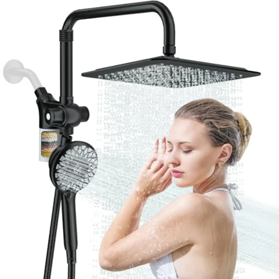 10" Rainfall Shower Heads with Handheld Spray Combo High Pressure Magnetix Shower Head with Filters for Hard Water 2 in 1 Dual
10" Rainfall Shower Heads with Handheld Spray Combo High Pressure Magnetix Shower Head with Filters for Hard Water 2 in 1 Dual