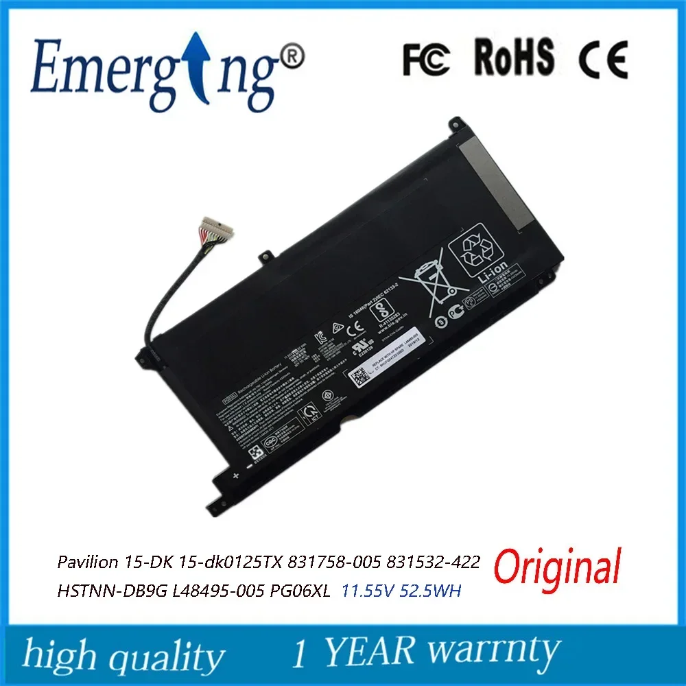 11.55V Original Laptop Battery PG03XL For HP Pavilion15-DK 15-dk0125TX 831758-005 831532-422 HSTNN-DB9G L48495-005
11.55V Original Laptop Battery PG03XL For HP Pavilion15-DK 15-dk0125TX 831758-005 831532-422 HSTNN-DB9G L48495-005