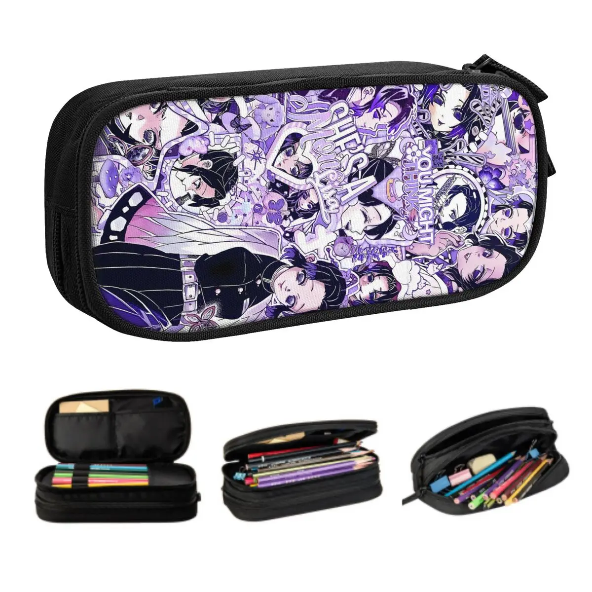 Custom Demon S-Slayer Comic Pencil Cases for Girls Boys Large Storage Purple Shinobu Kocho Pen Bag Box Stationery
Custom Demon S-Slayer Comic Pencil Cases for Girls Boys Large Storage Purple Shinobu Kocho Pen Bag Box Stationery