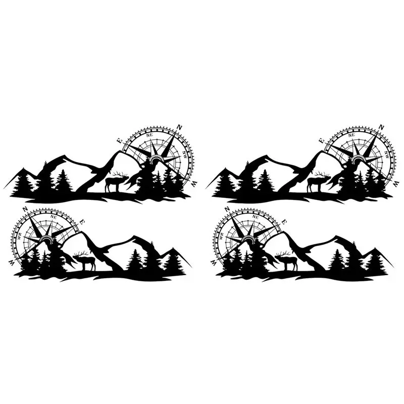 4X Body Sticker Decal Large Compass Navigation With Mountain Deer For Camper Van Motorhome Black
4X Body Sticker Decal Large Compass Navigation With Mountain Deer For Camper Van Motorhome Black