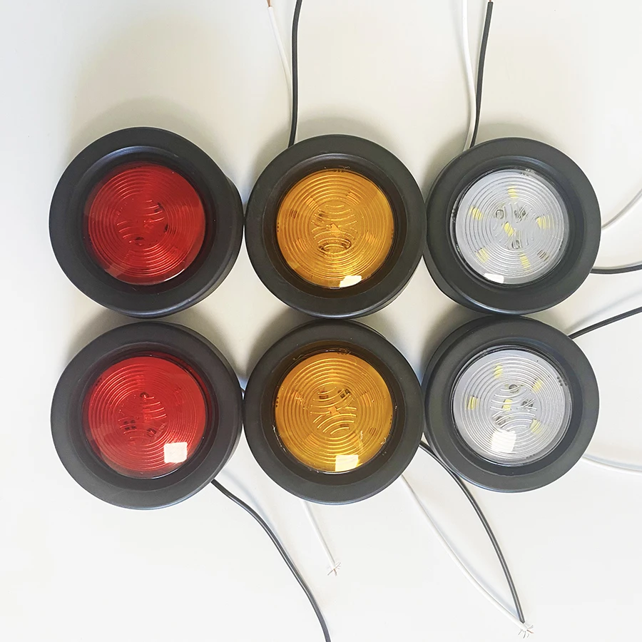 2PCS Truck Trailer 6 LED 24V Tail Lights Side Marker Orange Red White Color Waterproof Lamp Accessories Signal Sidelights
2PCS Truck Trailer 6 LED 24V Tail Lights Side Marker Orange Red White Color Waterproof Lamp Accessories Signal Sidelights