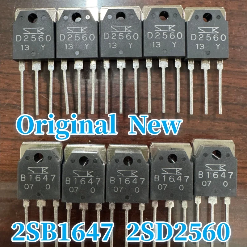 5Pairs (5pcs 2SB1647+5pcs 2SD2560) Genuine Brand New Original 2SB1647 2SD2560/B1647/D2560
5Pairs (5pcs 2SB1647+5pcs 2SD2560) Genuine Brand New Original 2SB1647 2SD2560/B1647/D2560