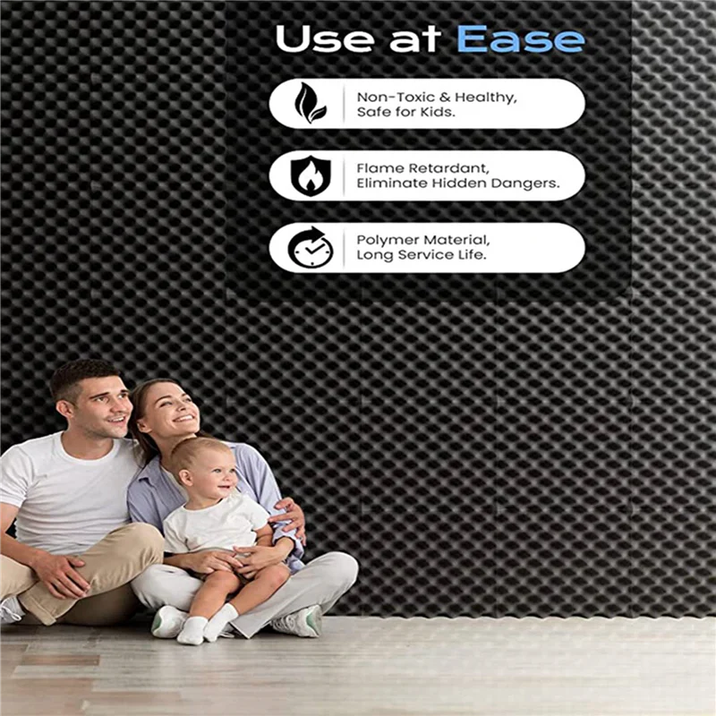 A99I-60 Pack Acoustic Foam Board 1 Inx12 Inx12in High Density Retardant Acoustic Foam, Quick Recovery Acoustic Board, Black
A99I-60 Pack Acoustic Foam Board 1 Inx12 Inx12in High Density Retardant Acoustic Foam, Quick Recovery Acoustic Board, Black