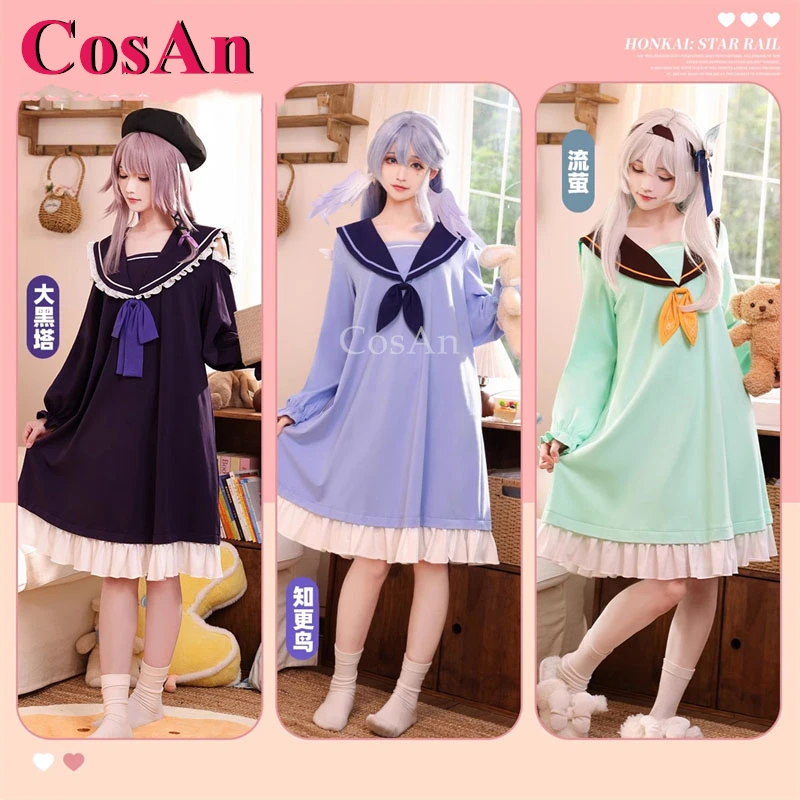 CosAn Game Honkai: Star Rail Robin/Firefly/The Herta костюмы для косплея прекрасный сладкий матросский воротник ночная рубашка женская повседневная одежда
CosAn Game Honkai: Star Rail Robin/Firefly/The Herta костюмы для косплея прекрасный сладкий матросский воротник ночная рубашка женская повседневная одежда