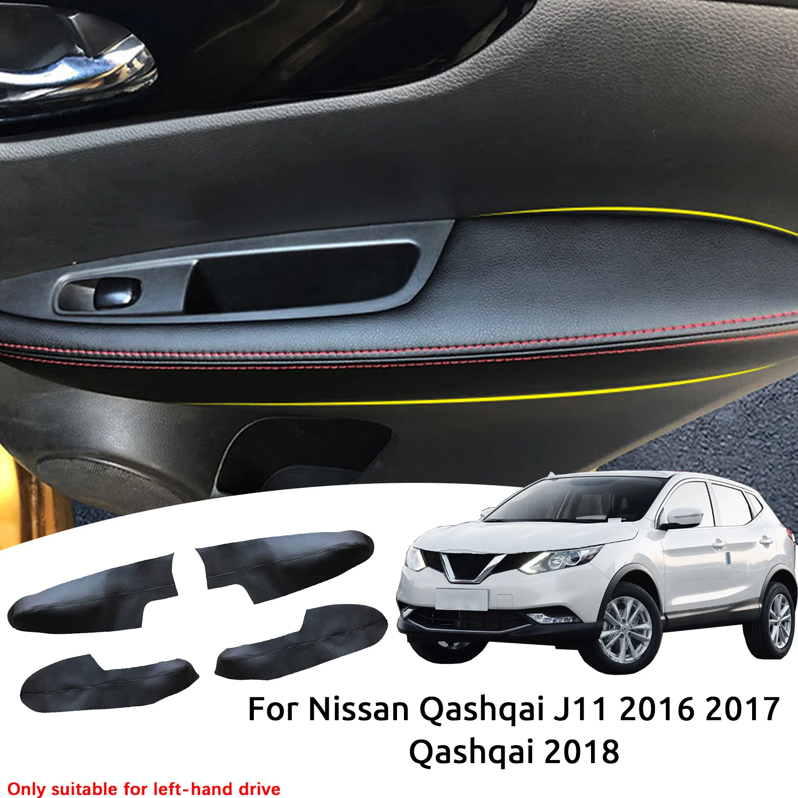 Идеально подходит для Nissan Qashqai J11 2016 2017 Qashqai 2018, искусственная кожа, внутренняя дверь автомобиля, подлокотник, панель, наклейка, отделка
Идеально подходит для Nissan Qashqai J11 2016 2017 Qashqai 2018, искусственная кожа, внутренняя дверь автомобиля, подлокотник, панель, наклейка, отделка
