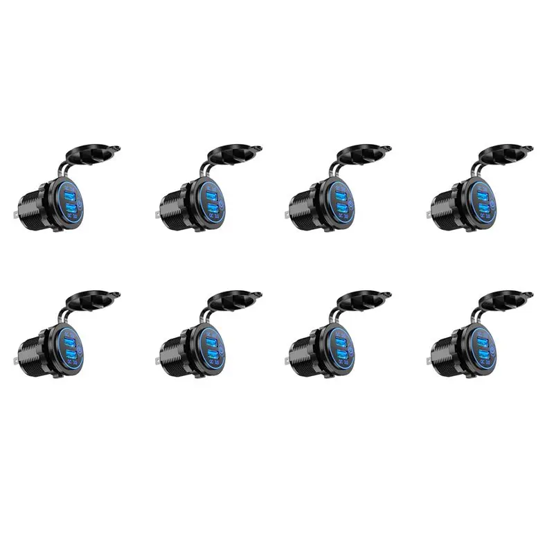 8X Quick Charge 3.0 Dual USB Car 12V 36W USB Fast With Switch For Boat Motorcycle Truck Golf Cart Blue-A08Q
8X Quick Charge 3.0 Dual USB Car 12V 36W USB Fast With Switch For Boat Motorcycle Truck Golf Cart Blue-A08Q