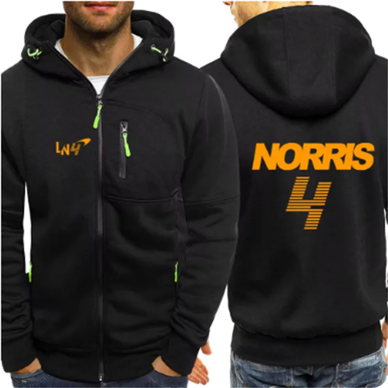 Autumn men's Norris 4 logo printed fashionable long sleeved zipper design hooded sweatshirt cardigan sweatshirt top
Autumn men's Norris 4 logo printed fashionable long sleeved zipper design hooded sweatshirt cardigan sweatshirt top