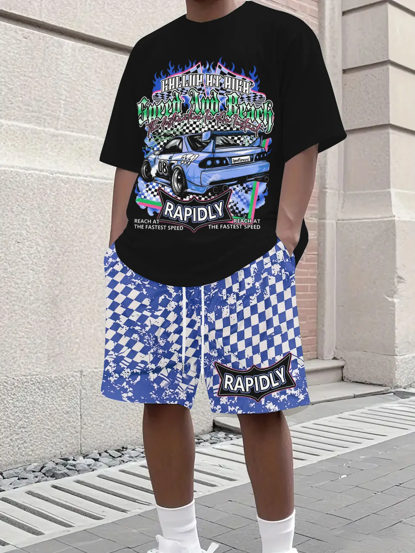 Men's Summer Quick Dry 3D Printed Graphic Short Sleeve Shirt with Drawstring Graffiti Shorts Casual Streetwear Set
Men's Summer Quick Dry 3D Printed Graphic Short Sleeve Shirt with Drawstring Graffiti Shorts Casual Streetwear Set