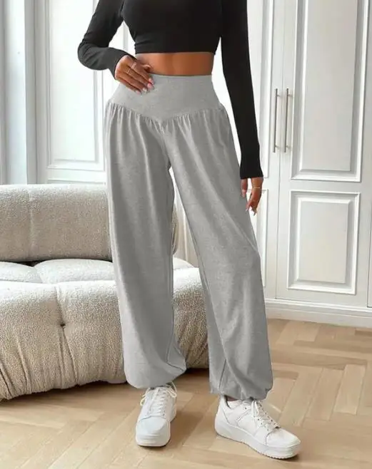Spring and Autumn New Style Minimalist Grey High Waist Wide Leg Casual Pants for Women, with A Drop Feel and Loose Leg Tight
Spring and Autumn New Style Minimalist Grey High Waist Wide Leg Casual Pants for Women, with A Drop Feel and Loose Leg Tight