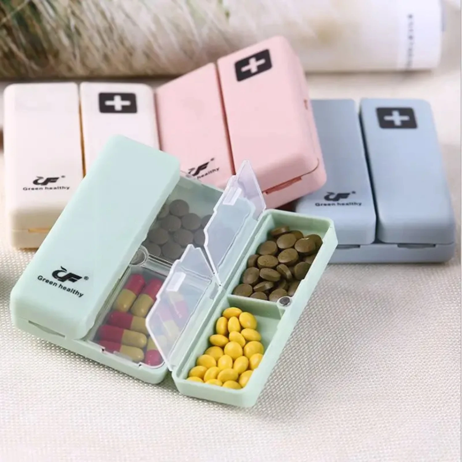 Convenient and versatile large capacity portable foldable pill case with multiple compartments - ideal for traveling - assorted
Convenient and versatile large capacity portable foldable pill case with multiple compartments - ideal for traveling - assorted