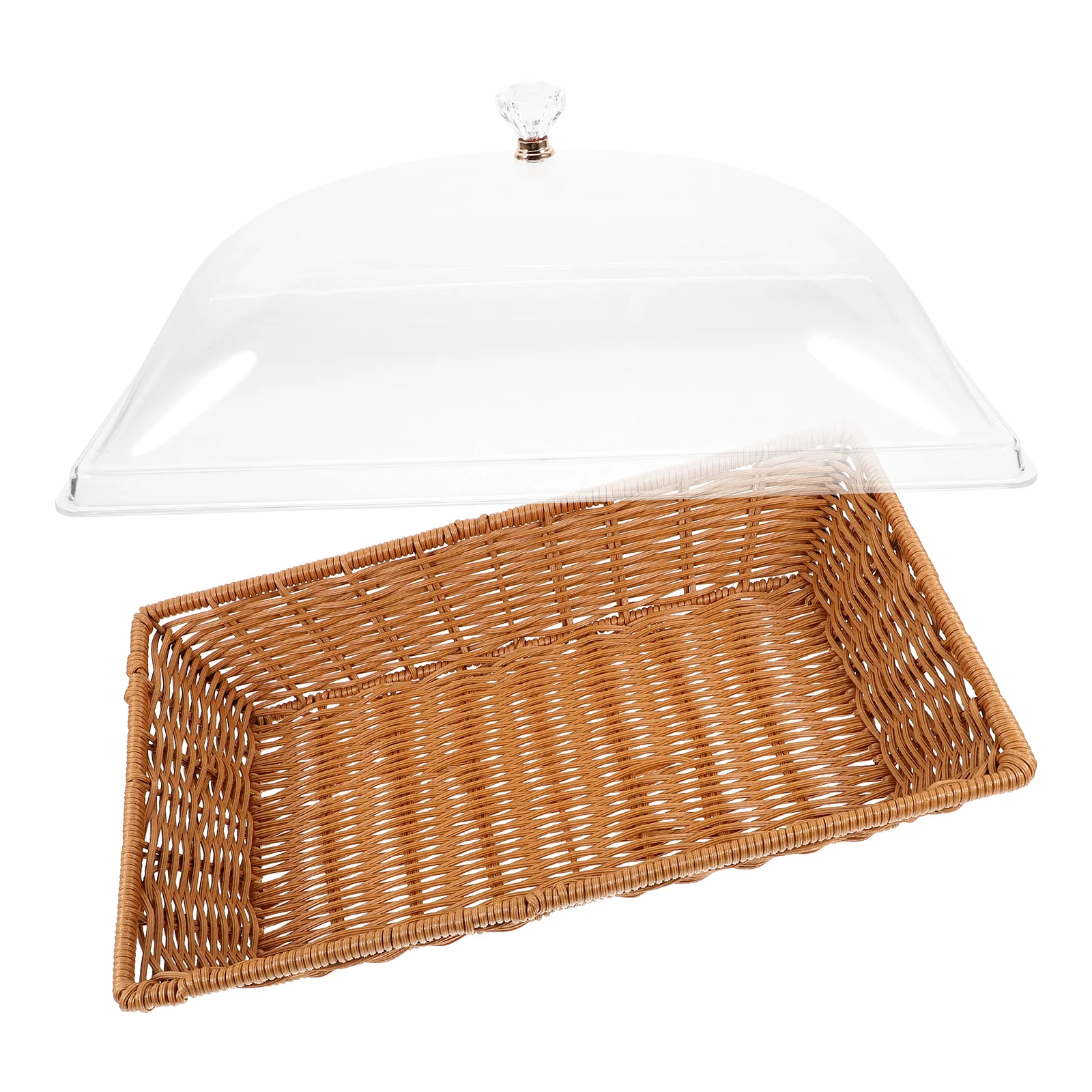 Food Fresh keeping Basket Woven Bread Fruit Storage Baskets Small Square Teak Color Acrylic Kitchen Desktop
Food Fresh keeping Basket Woven Bread Fruit Storage Baskets Small Square Teak Color Acrylic Kitchen Desktop