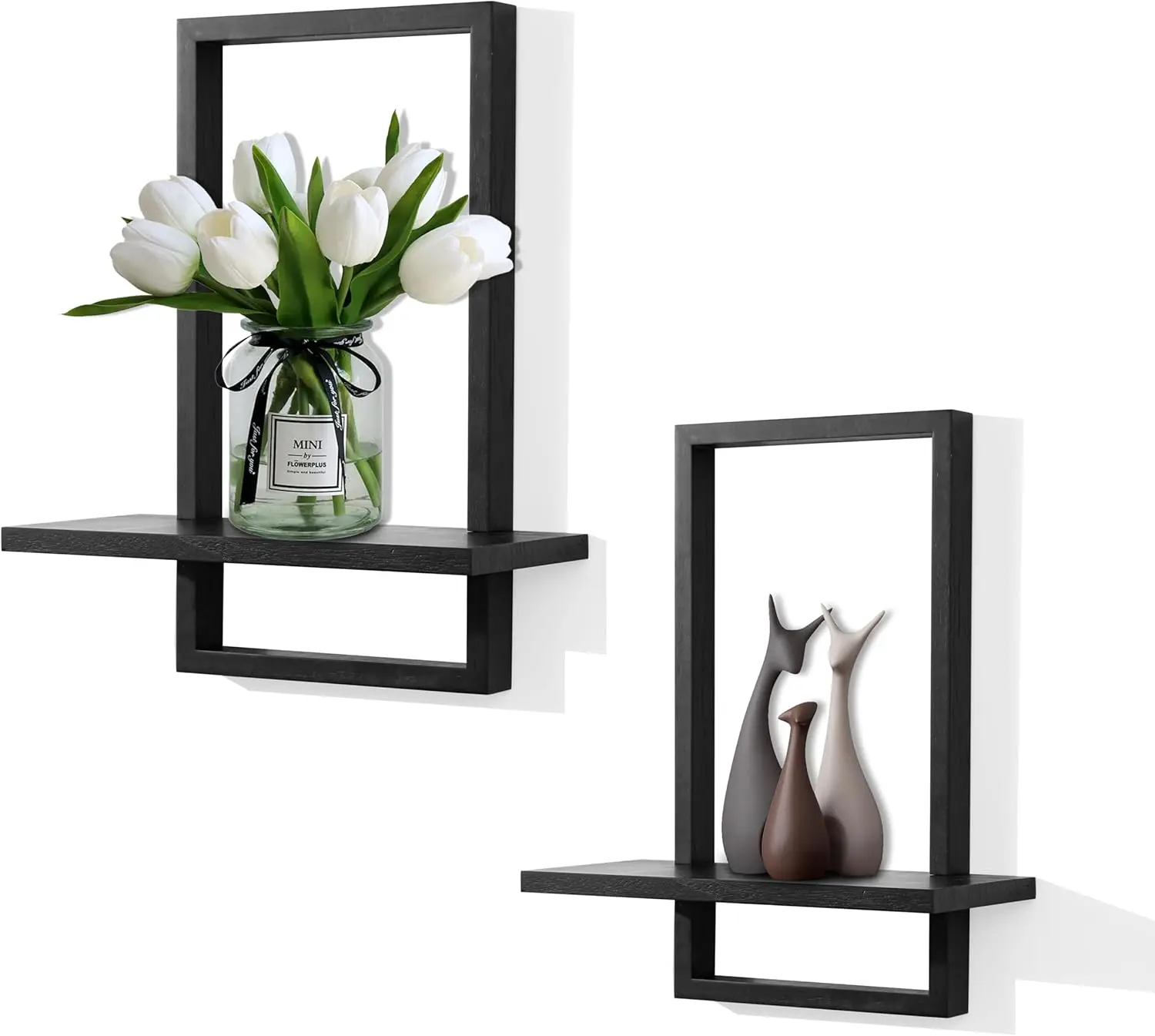 Square Floating Shelves,Wall Plants Holder,Bathroom Wall Decor,Framed Decorative Shelf Black,Modern Chic Set of 2 for L
Square Floating Shelves,Wall Plants Holder,Bathroom Wall Decor,Framed Decorative Shelf Black,Modern Chic Set of 2 for L