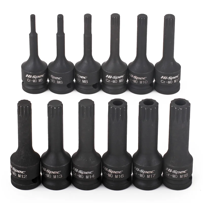 Hi-spec 1/2" M Type Drive Impact Sockets 12 Point Impact Socket Adapter Universal Wrench Tool Cr-mo For Powertool/hand Wrench
Hi-spec 1/2" M Type Drive Impact Sockets 12 Point Impact Socket Adapter Universal Wrench Tool Cr-mo For Powertool/hand Wrench